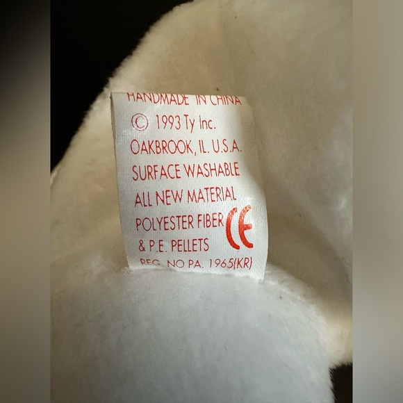 Rare Valentino Beanie Baby with black eyes and brown nose - Picture 4 of 7